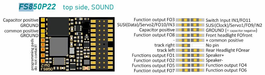 Zimo FS850 Sound Decoder